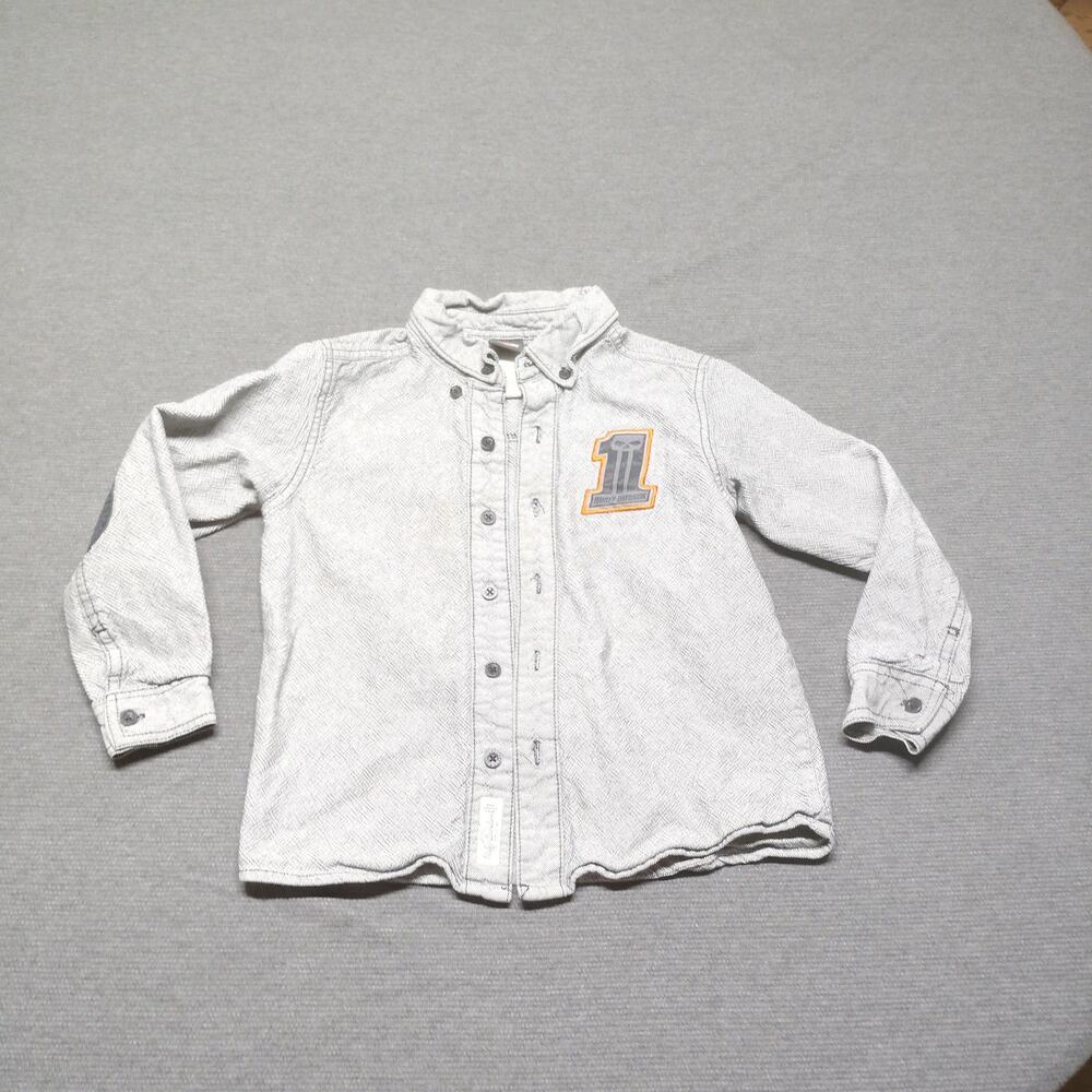 Harley Davidson Kids Size 7 Button Down Shirt Long Sleeve Embroidered 1 Logo